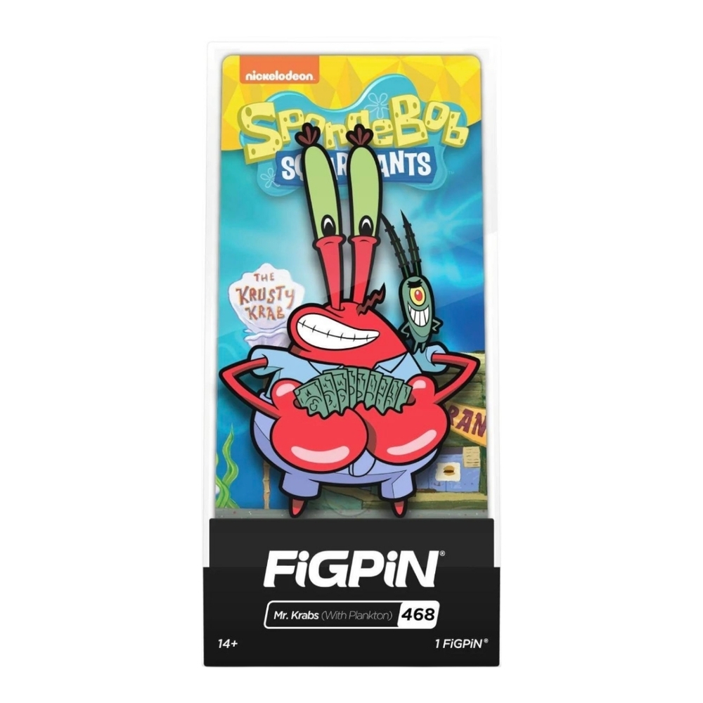SpongeBob SquarePants Mr. Krabs with Plankton FiGPiN #468 Classic Enamel Pin